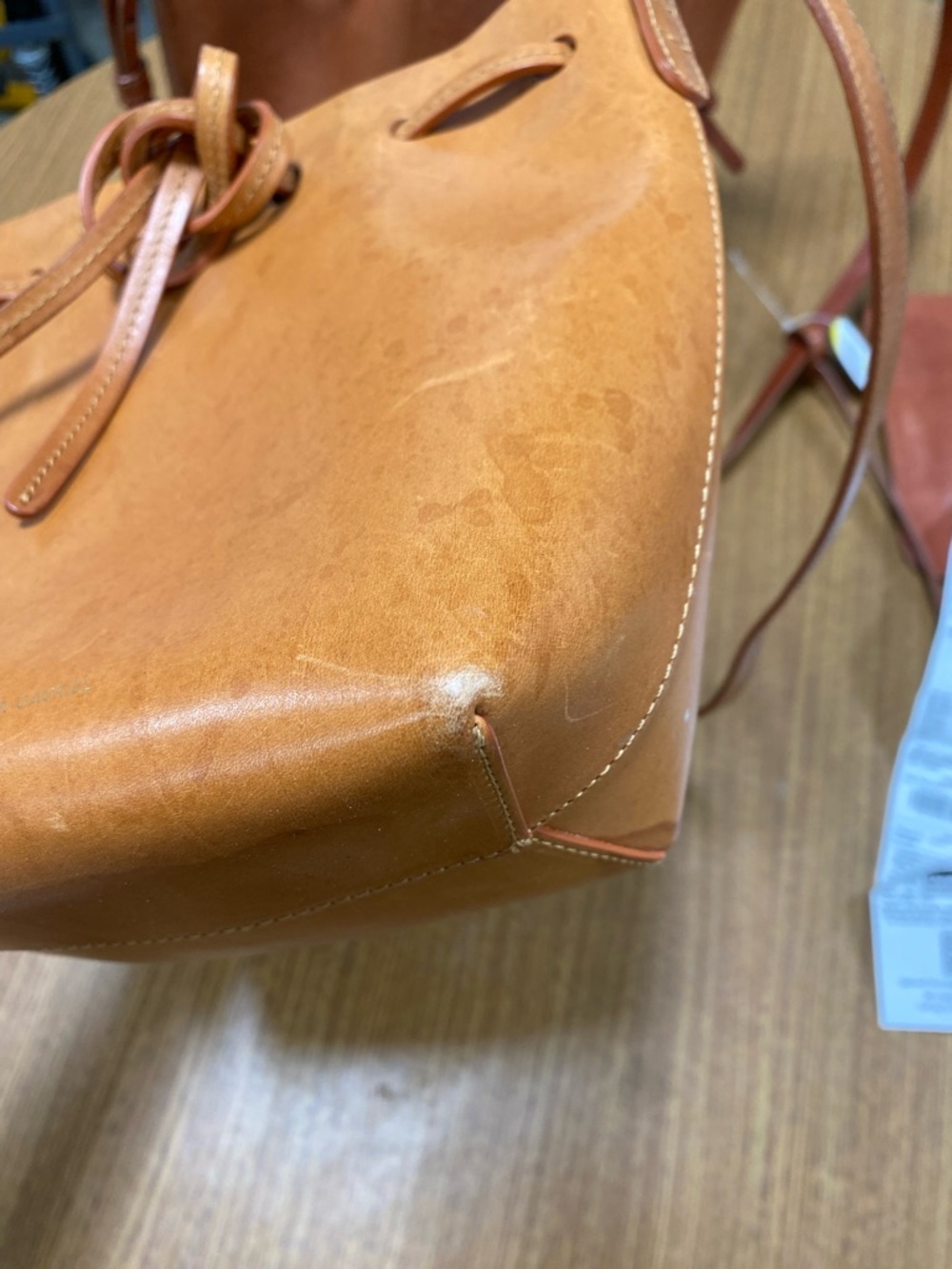 Mansur Gavriel Calfskin Mini Bucket Bag Sun - Picture 5 of 16